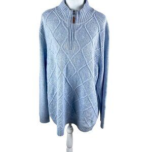 Tommy Bahama Wool Alphaca Quarter Zip Sweater sz XXL